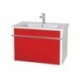Шкаф (консольный) Париж 65 красный с мебельным умывальником ARTE 65