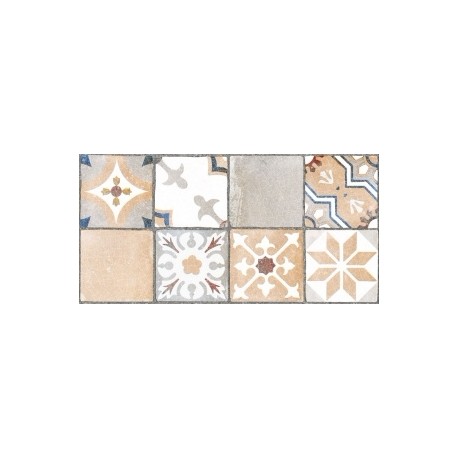 Плитка Лофт бежевый декорированный